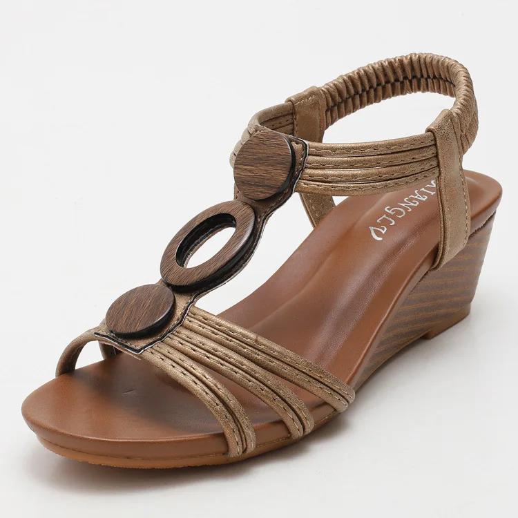 Fashion Bohemian Wedge Sandals Women Vintage Women Sandals Anti-Slip Roman Shoes Women Casual Sandals Platform Gladiator Shoes