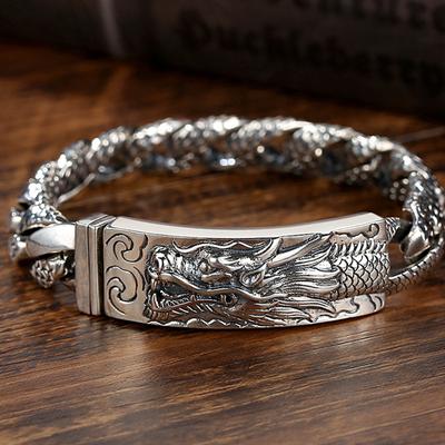 Handmade Personalized Domineering Men's Bracelet Jewelry Retro Dragon Bracelet