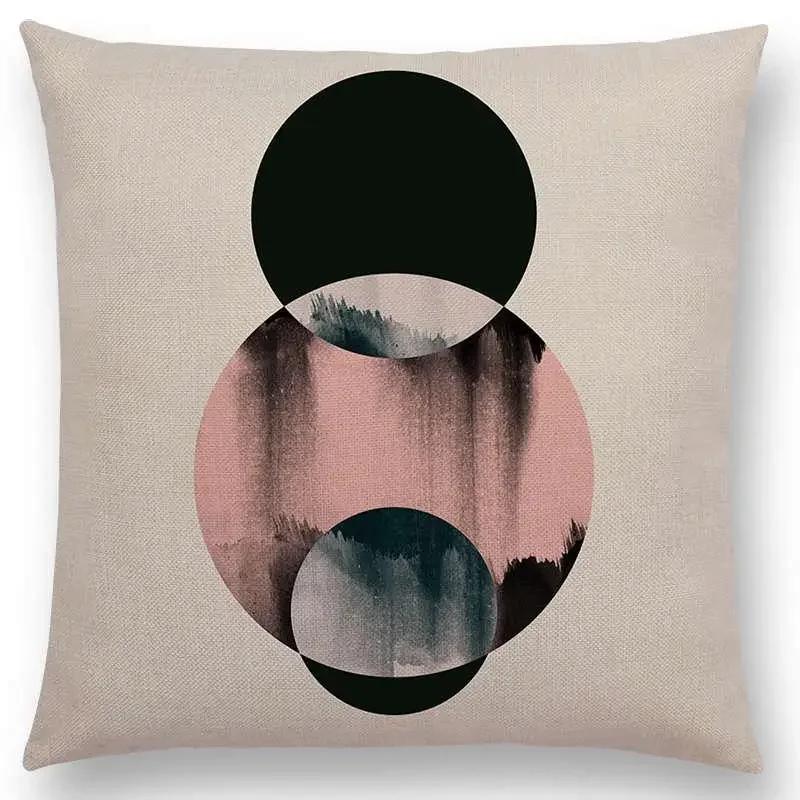 Neuestes Design Verfügbar Geometrische Texturen Grafischer Minimalismus Drucke Magischer Wald Kissenbezug