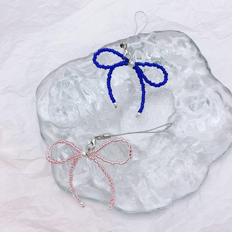 Unique Bowknot Pendant Phonechain Trendy Keychain Accessory  Simple Portable Phone Decoration for Bags and Cameras