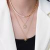 Minimalist Cold-Hearted Choker Necklace with Titanium Steel Eight-Pointed Star Pendant