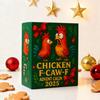 Chicken F-Caw-F Advent Calendar 24-Day Christmas Countdown Box Funny Chicken Ornaments Farm Animal Gifts for Chicken Lovers Family
