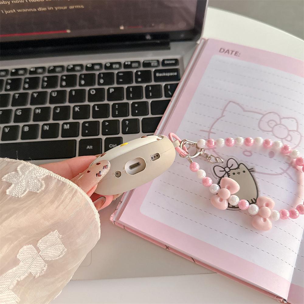 Kawaii 3D Hellokitty Headphone Case Silicone Shockproof Cover for Airpods Pro 2 Pro 3 Airpods 4 Case with Chain Charm