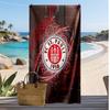 FC St. Asciugamano da Spiaggia con Stampa Calcio Pauli, Asciugamano Grande Morbido Asciugatura Rapida per Spiaggia Campeggio Nuoto