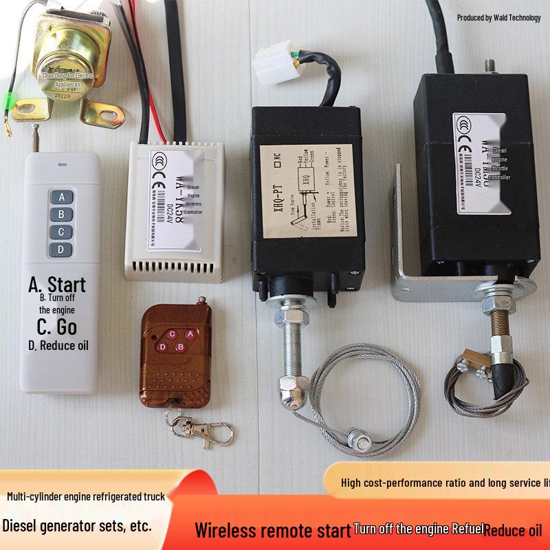 Wireless Diesel Generator Remote Controller for Multi-Cylinder Refrigerated Trucks 12V Remote Control