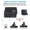 4K HDTV Sound Extractor HDTV Sound Splitter HDTV to HDTV SPDIF 3.5mm Video Converter Splitter for Amplifier Console