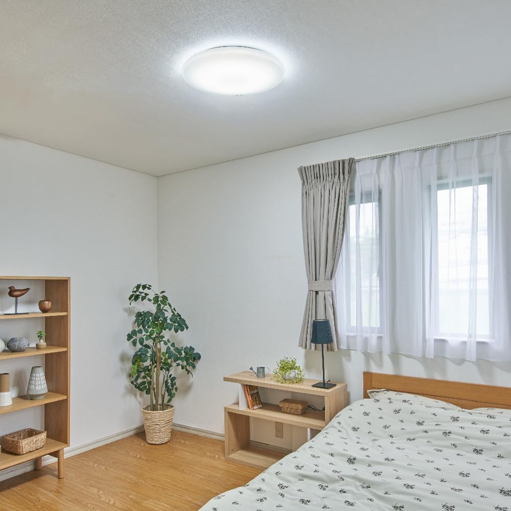 Doshisha Luminous LED Ceiling Light, Power Outage Detection, 6-Tatami (6-mat) Size, 3200lm, 11 Dimming Levels, 2 Night Light Levels, Remote Control,