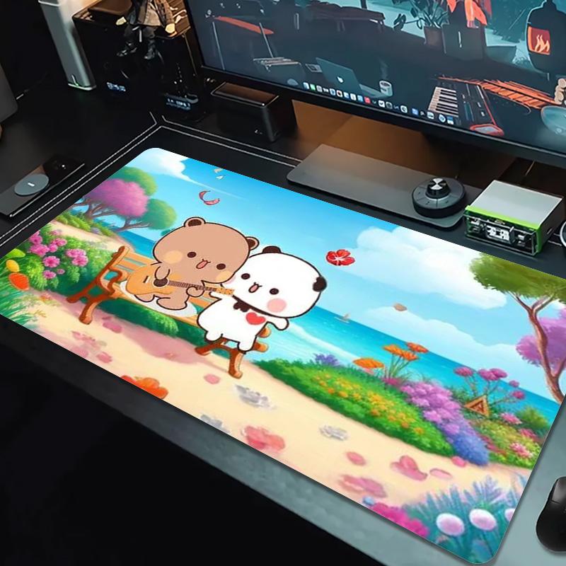 Bubu Y Dudu Color Mouse Pad Large Gaming Table Cushion Non-slip Laptop Tablet Big Mousepad XXL Mat Mini PC Playmat With Lock Edge