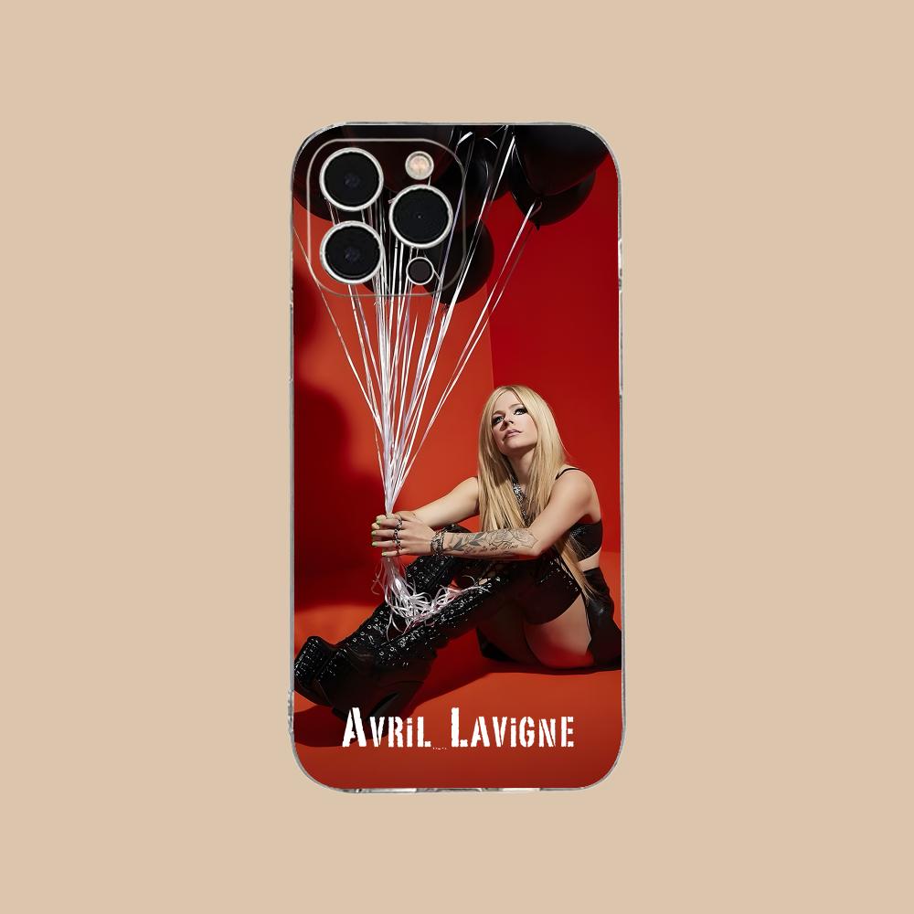 Avril Lavigne Clear TPU Mobile Case for iPhone 17 16 15 14 13 12 11 X XR XS Air Pro Max Plus Mini Colorful Cover