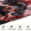 1Pc Dachshund Print Flannel Blanket, High quality Comfortable for All Seasons, Home Decor, Warmth and Comfort, Perfect for Christmas Gifts