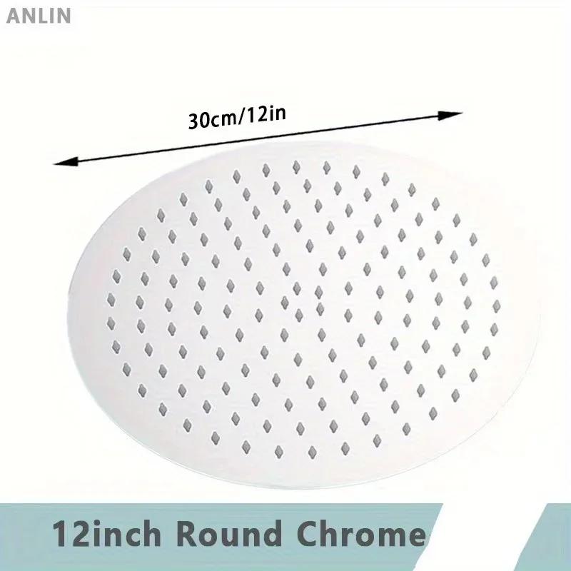 Duschkopf Ultradünn Druckbeaufschlagt Badezimmer Wasserfall Regendusche Badezimmerzubehör Edelstahl Top-Sprinkler