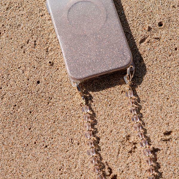 Smycz Na Telefon Uniq Candy Gem - Różowy Ozdobny Handstrap Sznurek Beads