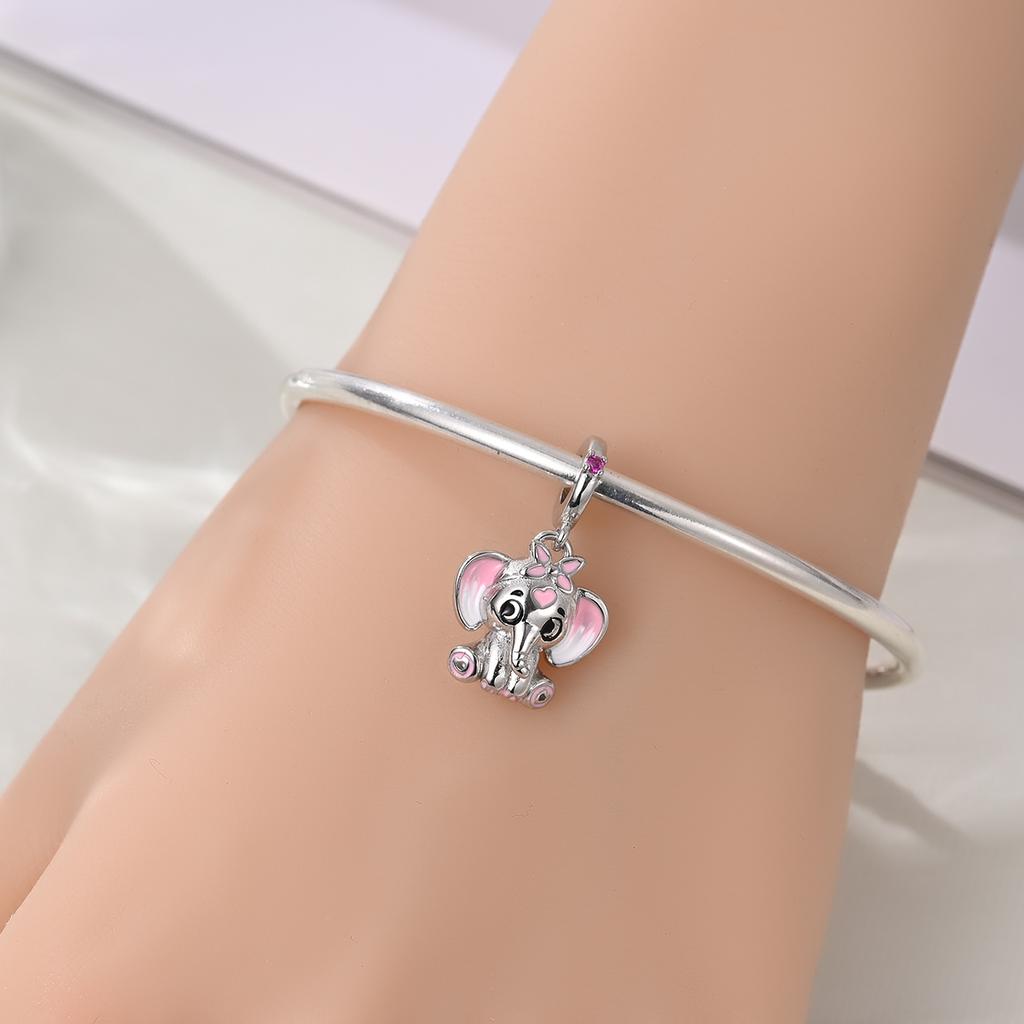 Elephant Series 100% Copper Pendant Beads Diy Bracelet Original Jewelry Women'S Gift