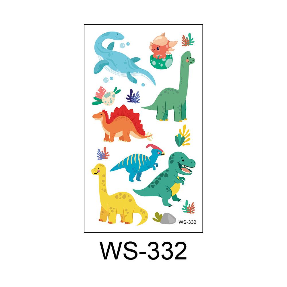 2025 Dinosaur Cartoon Tattoo Stickers for Kids - Waterproof & Sweatproof