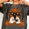 Bookish Ghost Reading Shirt Comfort Colors® Fall Book Club Gift Tee Cozy Spooky Season Top Happy Halloween Cute Bookworm Nerd Autumn Pumpkin