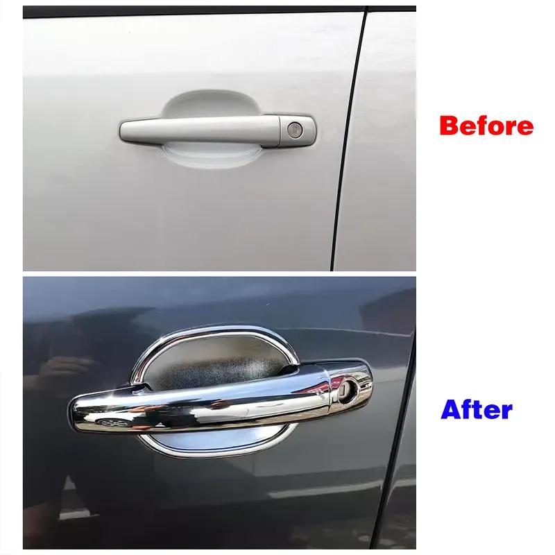 Car Decoration Door Handle Cover For Peugeot 207 308 407 3008 For Citroen C4 C6 Jumpy Cars Accessories Chrome Silver Styling