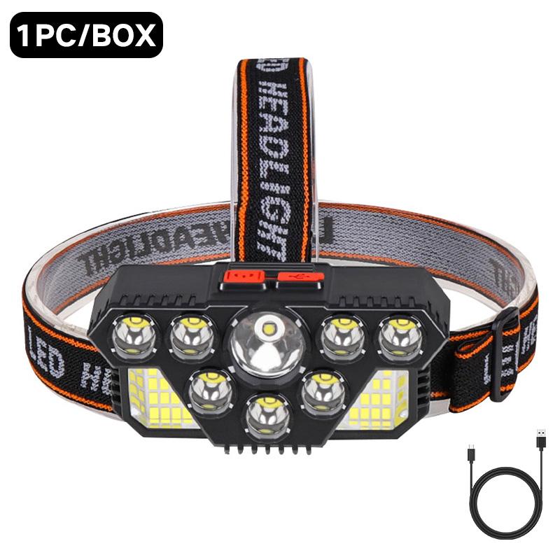 

8 safety lights, various lights can be switched, multi-angle adjustment and sufficient light for hiking. чёрный
