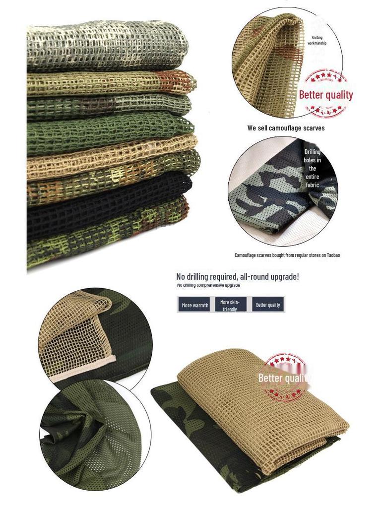 Special Forces Tactical Jungle Camouflage Multi-Purpose Mesh Scarf