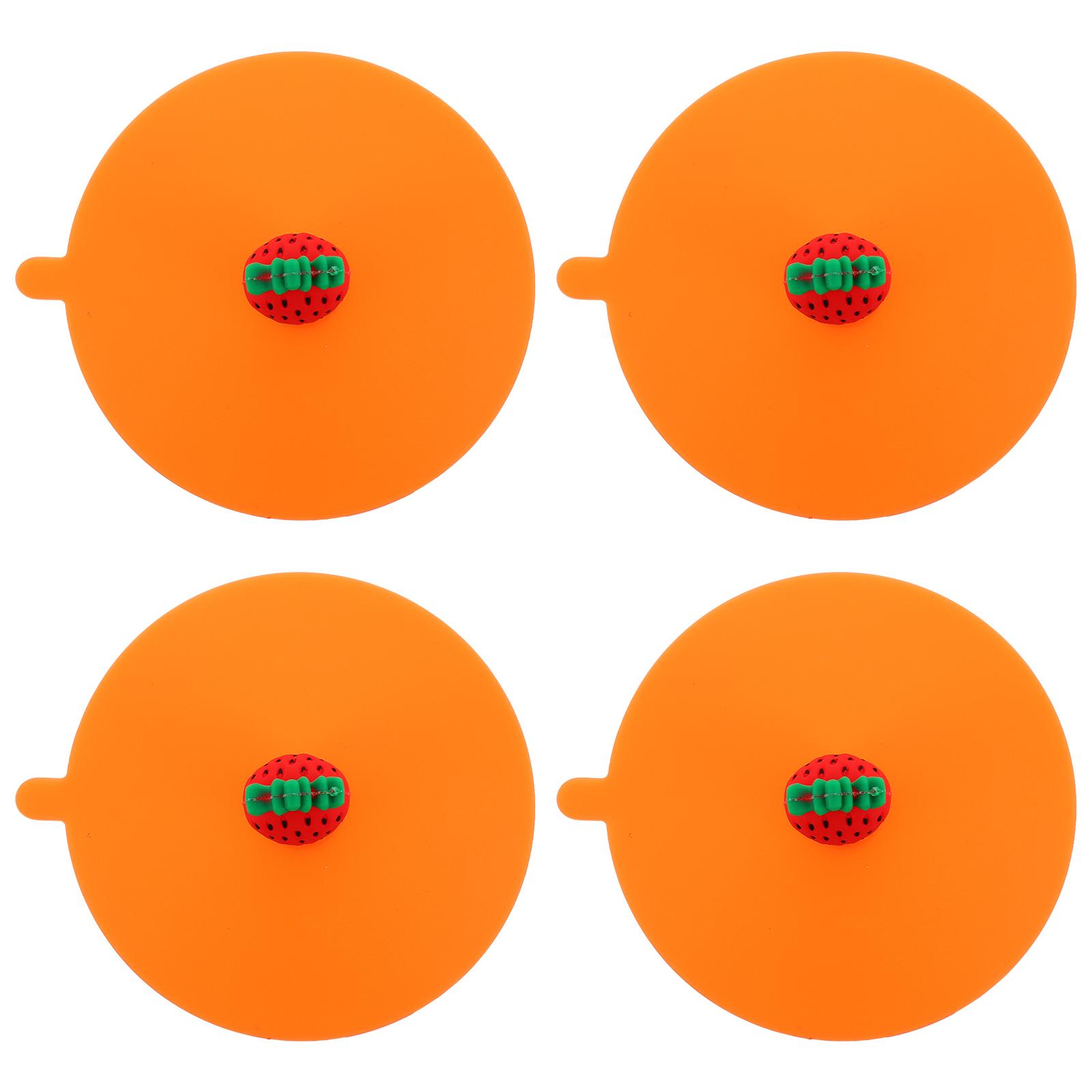 

4 Pcs Cover Silicone Cup Lid Miss Coffe Cups Dustproof Silica Gel Leakproof Mug