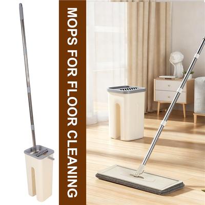 Wet And Dry Use Hands Free Wringing Floor Cleaning Mop For Wet Dry Use On Hardwood Laminate Flat Mop