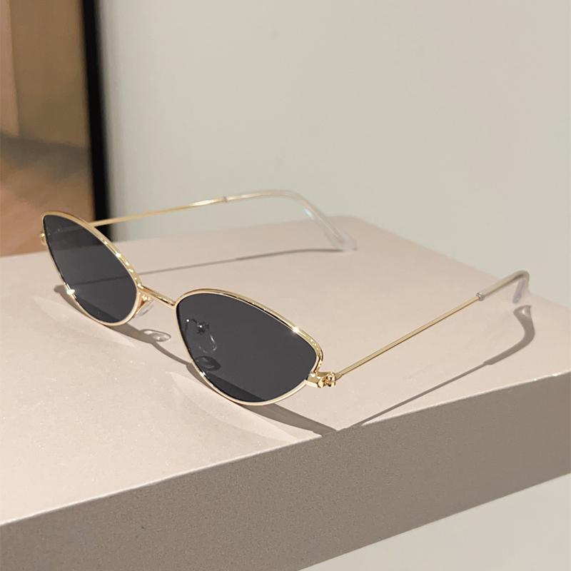 Vintage Cat Eye Sunglasses Women  New Fashion Decorative Casual Shades Retro Trendy Luxury Brand Design Sun Glasses