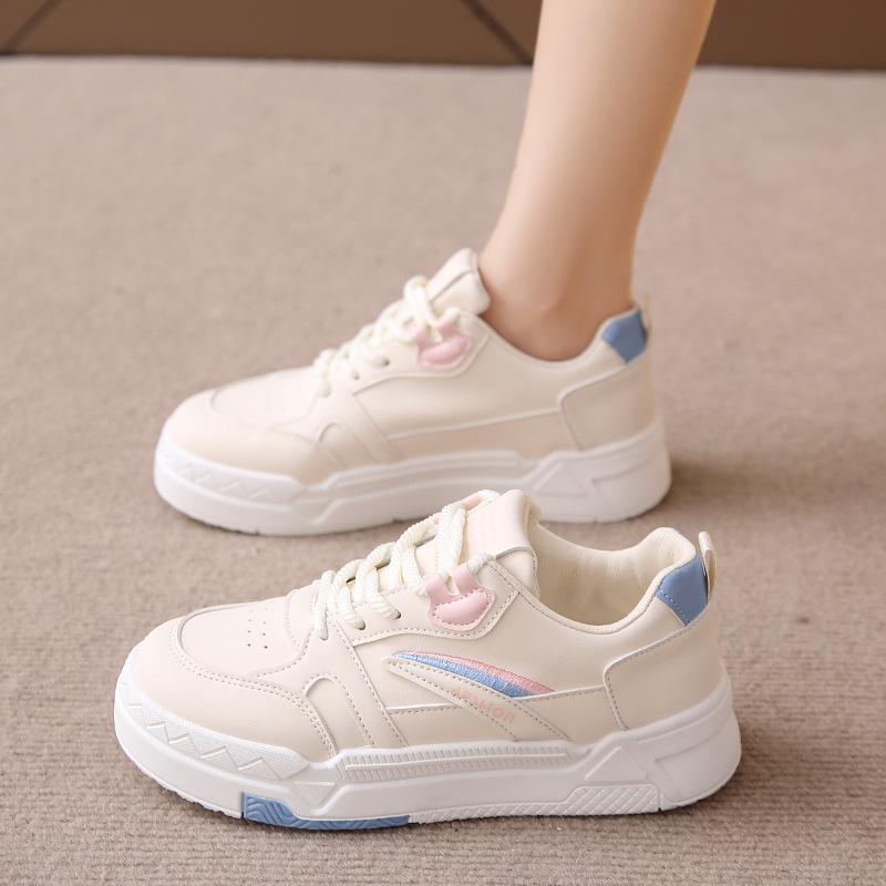 Little White Shoes Children's Spring and Autumn New Ins Trendy Thick-soled Versatile Leather Surface Casual Board Shoes