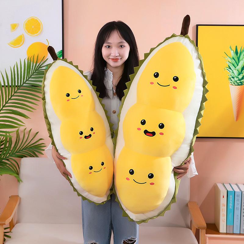 Durian plush toy new cute fruit doll sofa cushion children's nap pillow girls durian throw pillow