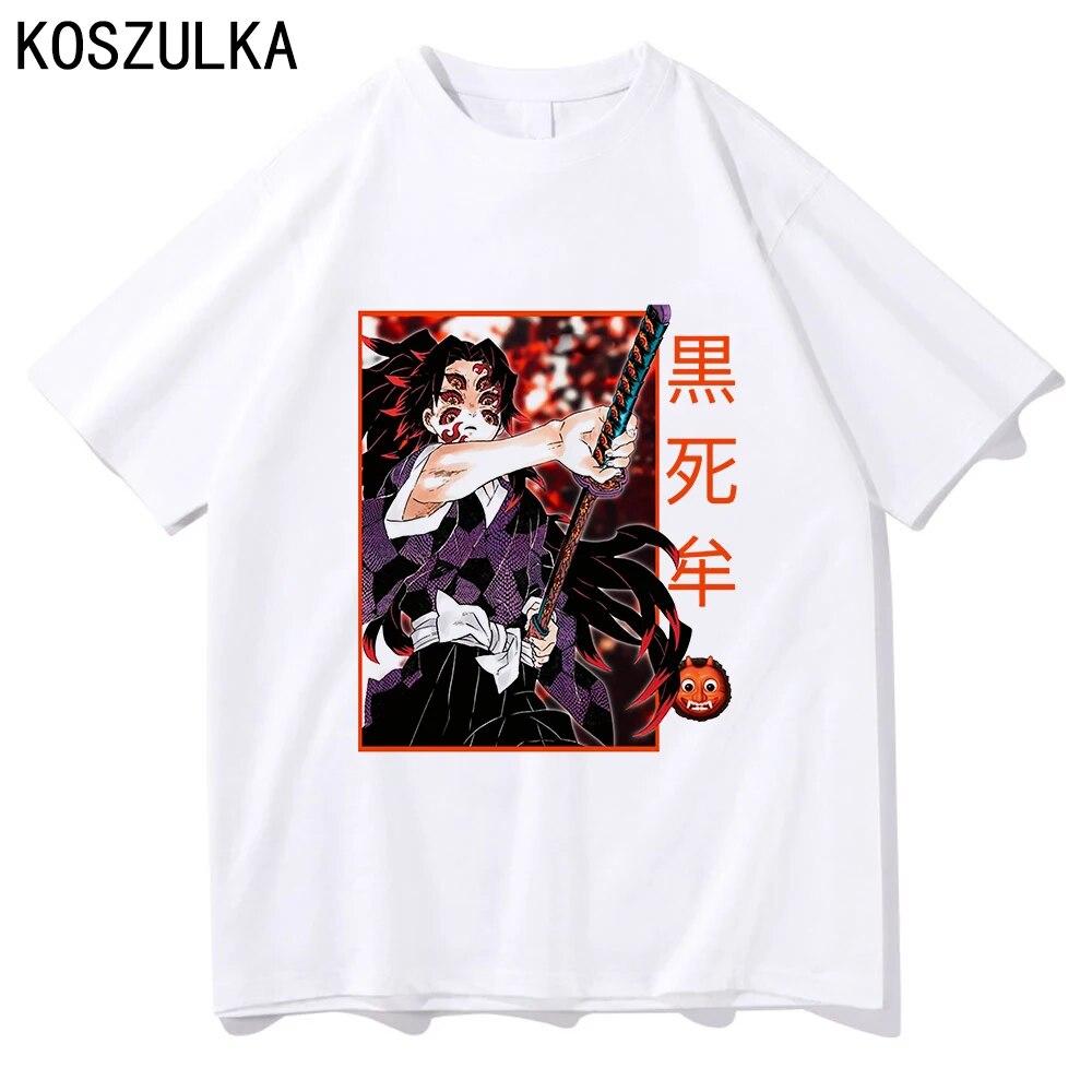 Demon Slayer Muichiro Tokito T-shirt Cotton Tee Shirt Summer T Shirts Kokushibo Clothes Sudaderas Unisex/women Hip Hop Sweatshirts Unisex