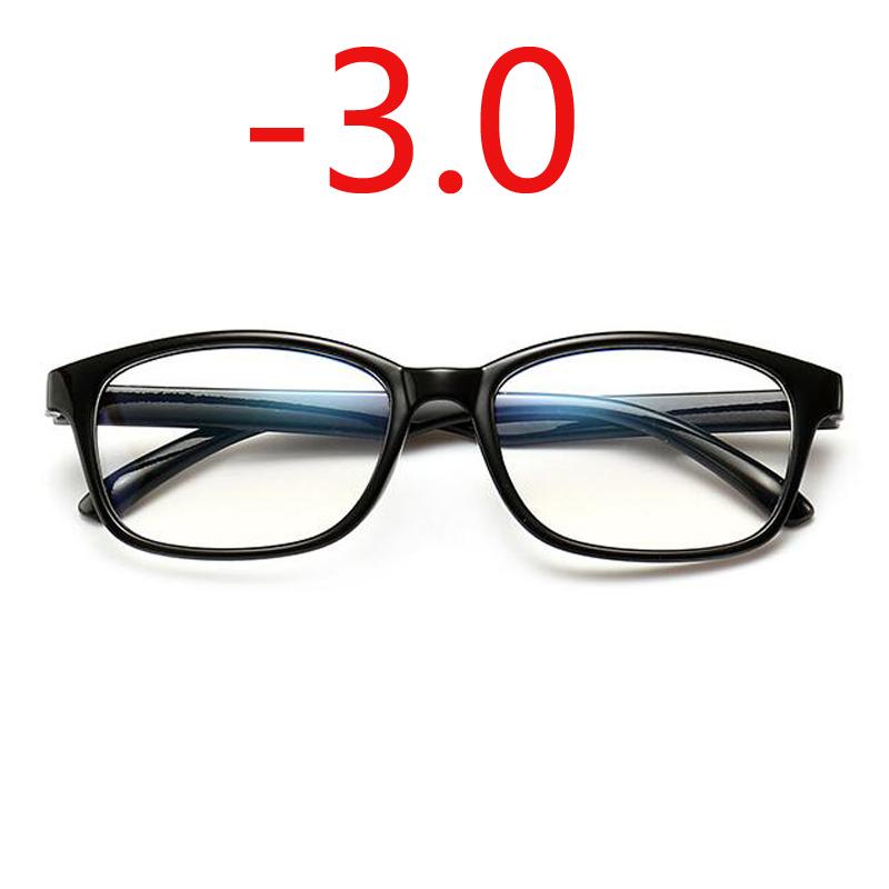 -1.0 -1.25 -1.50 -1.75 -2.0 -2.5 -3.0 To -4.0 Finished Myopia Glasses Women Men Short Sight Eyewear Black Blue Red Frame