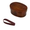Osaka Choseido Magewappa Bento Box, Oval, Single Tier, Lunch Band, Bonus Included, Small, 450cc, Brown Band