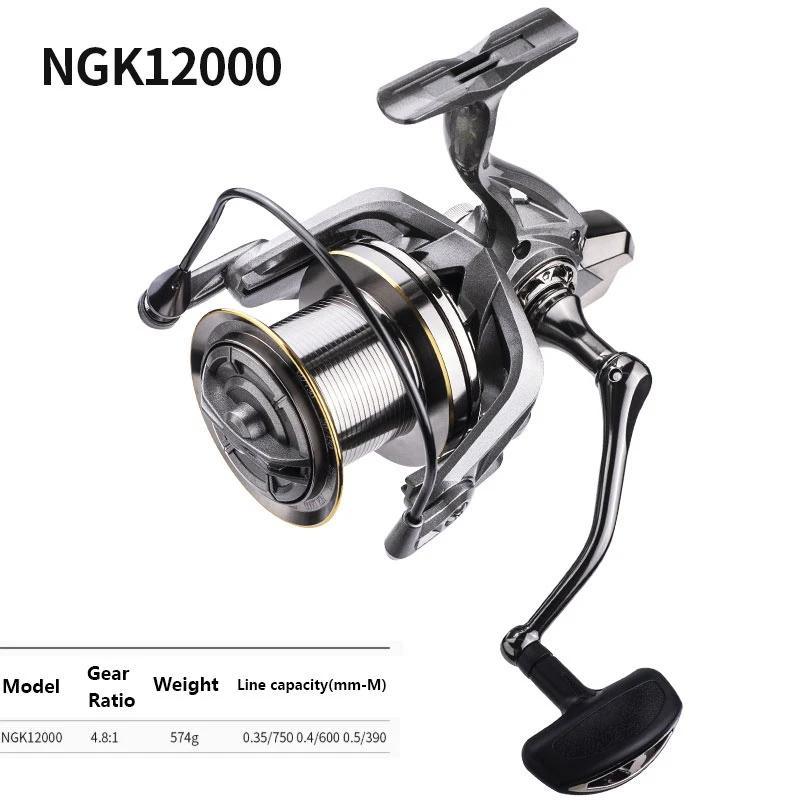 Big Spinning Fishing Reel 8000-14000 9000 10000 12000 Max Drag 20KG Sea Reel  Free Line Saltwater Freshwater Fish Pesca