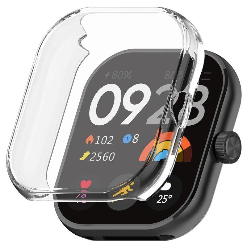 Soft Full Case+Tempered Glass For Redmi Watch 4 Protective Cases Screen Protector + Cover On  Redmi Watch 3 Active