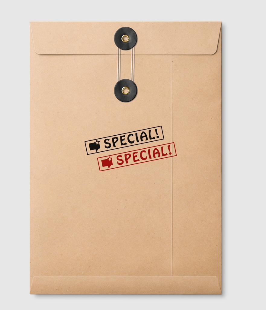 Printtoo Special Self Inking Rubber Stamp Pre-Inked Office Stamp- Home Office Business Stationery, Black- 42 X 9