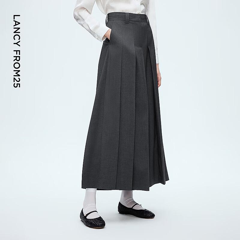 LANZI Women's Pleated Wide-Leg Suit Trousers