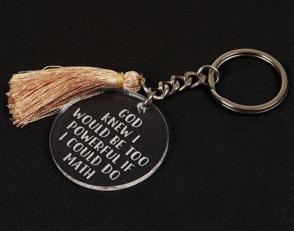 Inkdotpot Acrylic Key Holder Novelty Humor Engraved Key Chain Housewarming
