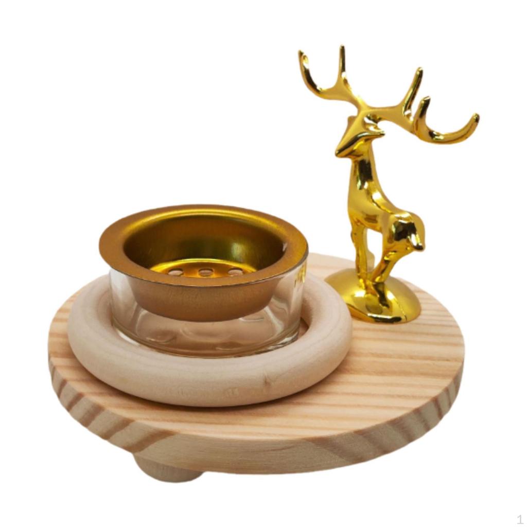 Middle East Incense Burner Wooden Base Decoration Multipurpose Stand Bakhoor for Yoga