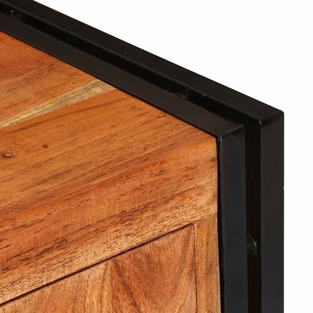 TV Cabinet with Shelf Brown 120 X 33 X 50 Cm Solid Wood Acacia