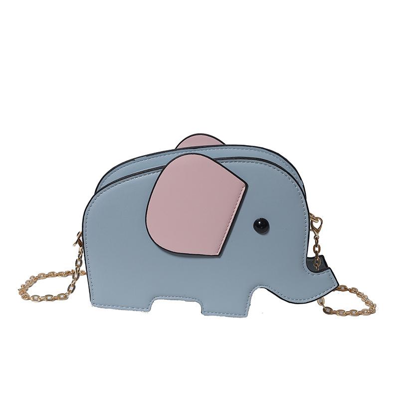Cute Small Bag 2025 New Japanese Cartoon Shoulder Bag Ins Internet Celebrity Girl Baby Elephant Versatile Small Round Bag Pu