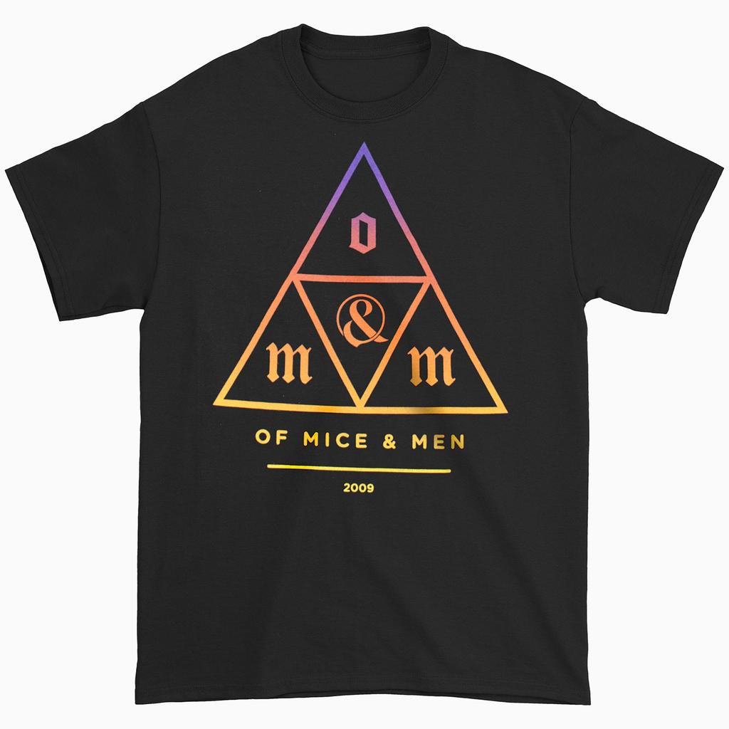 Men's Of Mice & Men Triangle Fade T-shirt XX-Large Black