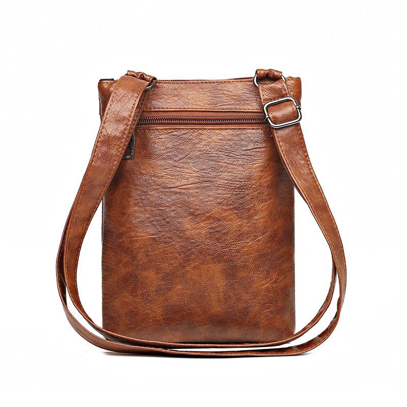 Women's Stylish Retro Crossbody Bag - Soft Leather, European & American Style, Small Shoulder Phone Bag