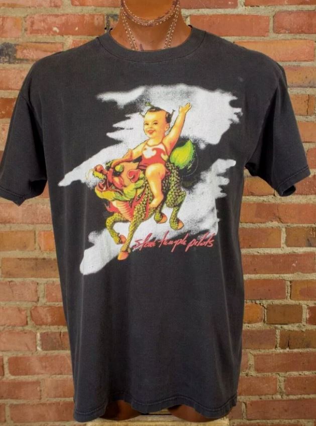 Stone Temple Pilots Concert 1994 Purple Tour Black Unisex Tshirt S-5XL black XXXXL