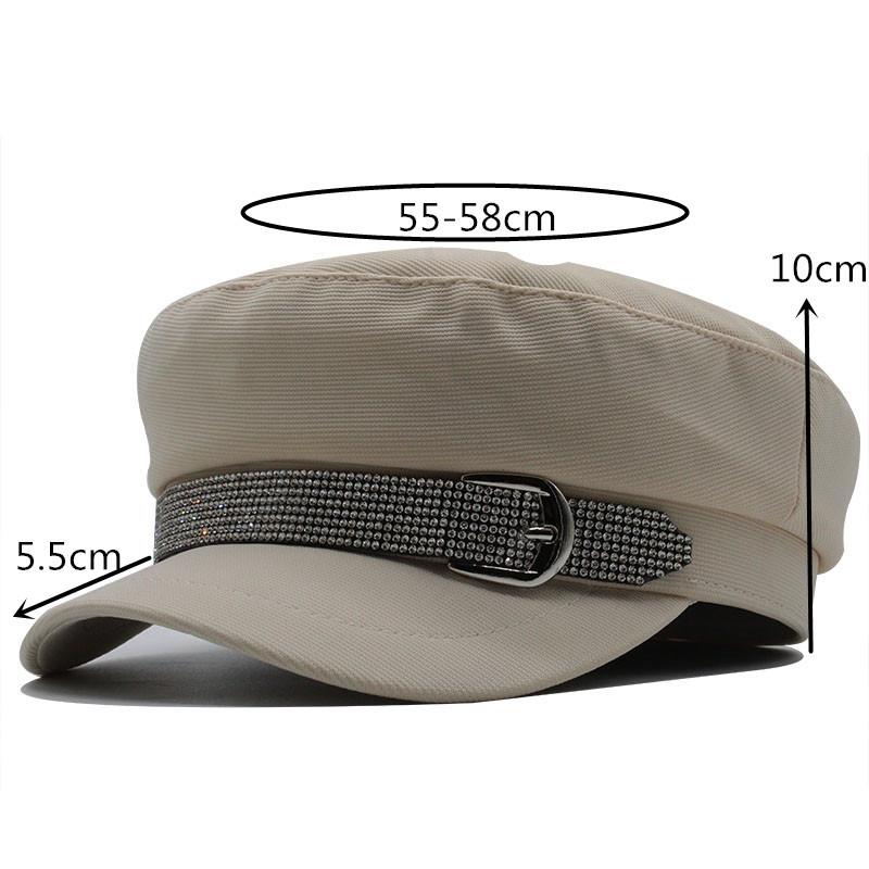 Black Beret Women'S Season Tide Japanese Octagonal Summer Vintage British Flat Top Navy Cap