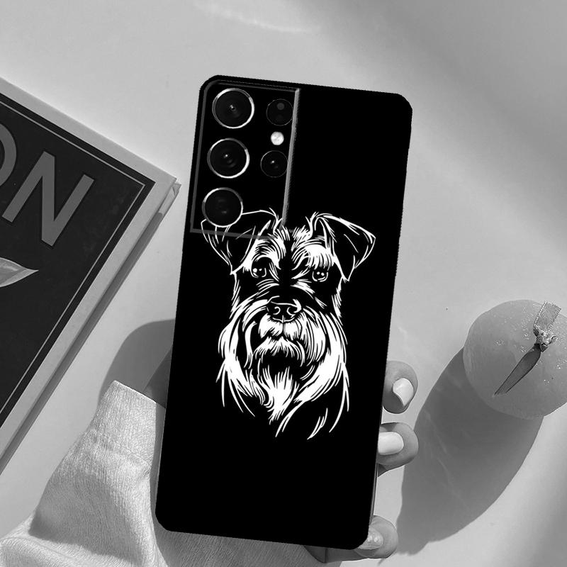 Cartoon Schnauzer Dog Case For Samsung Galaxy S21 S22 S23 Ultra S8 S9 S10 Note 10 Plus Note 20 Ultra S20 FE Coque