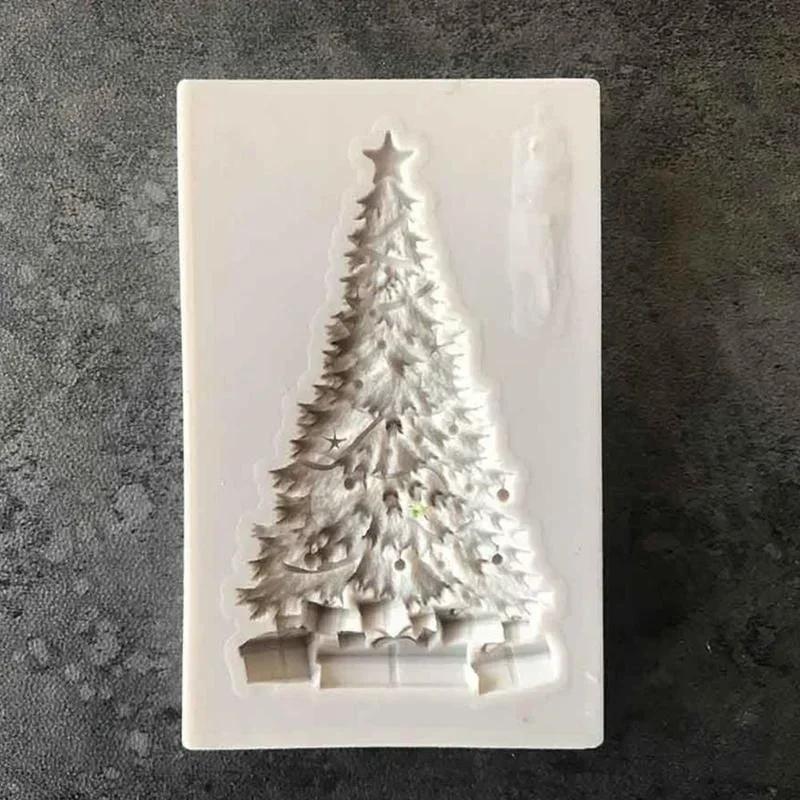 Christmas Series Molds DIY Epoxy Resin Cake Baking Christmas Tree Shape Silicone Mold Handmade Making Small Tools Accessories