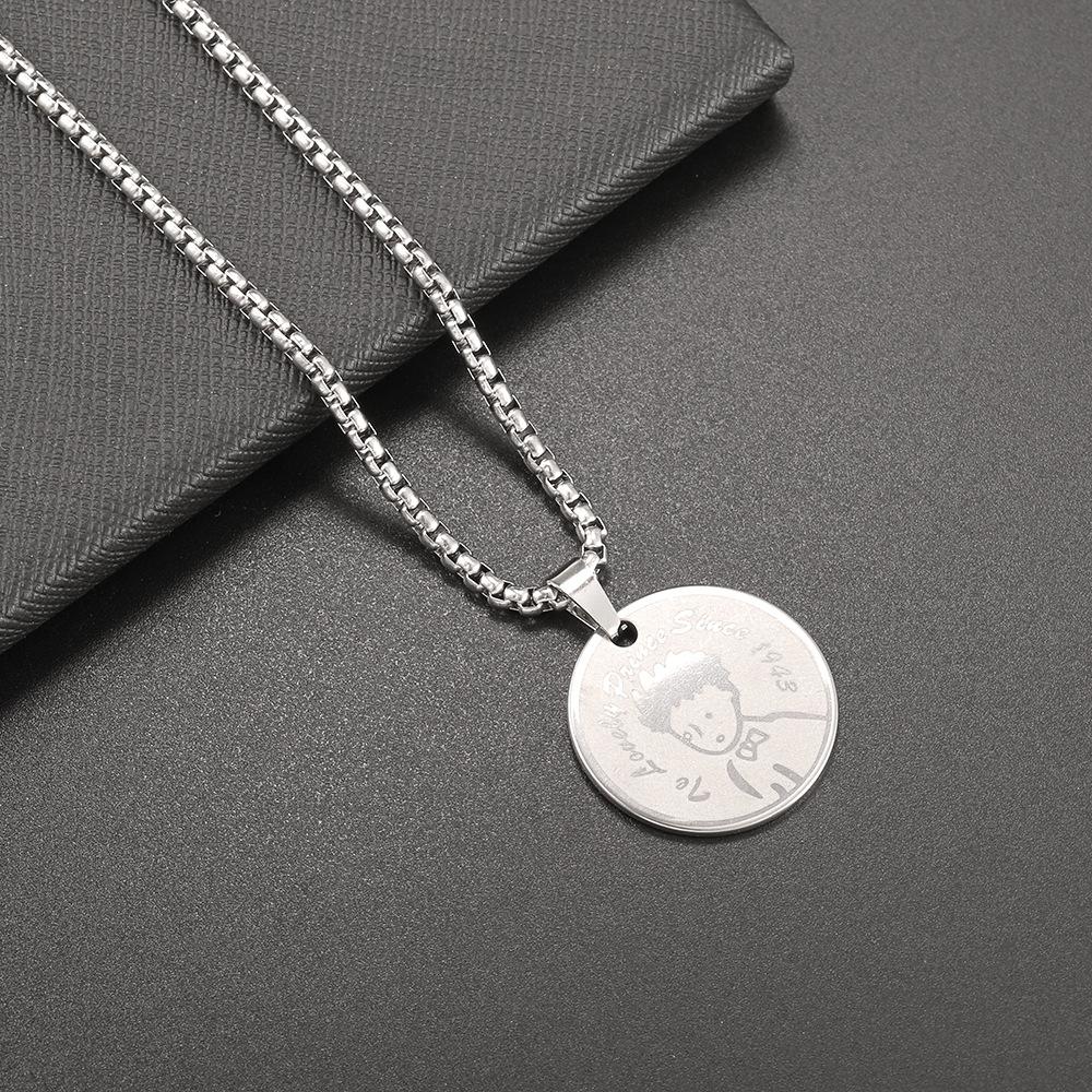 Hip Hop Necklace Men'S Titanium Steel Cartoon Men'S And Women'S Tide Pendant Personalized Street Couple Pendant Accessories