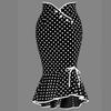 Fashion Women Mermaid Skirt Mid Length Summer Sexy Trendy Wild Polka Dot Skirt