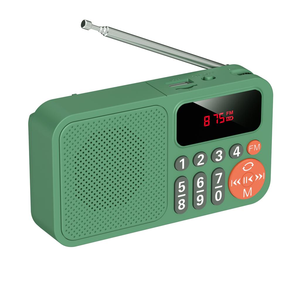 Mini Portable FM Radio HD LED Display Best Reception Radios Rechargeable Bluetooth Speaker Music Box Support TF Card USB AUX