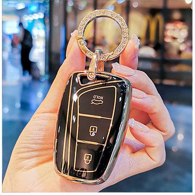 Soft Tpu Car Key Cover Remote Case For Hyundai Santa Fe Sport Ix45 Equus Centennial Genesis G80 Grandeur Azera 2013- Shell
