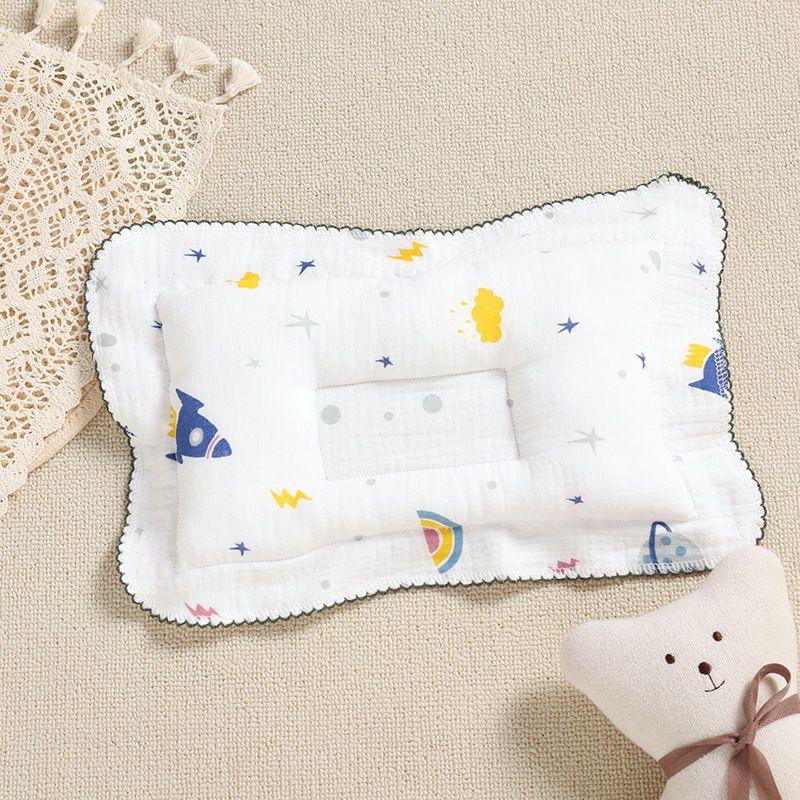 Gauze Baby Small Pillow, Baby Shaping Pillow, Newborn 0-3 Months Old, Anti Deviation Head Correction Headrest, Breathable