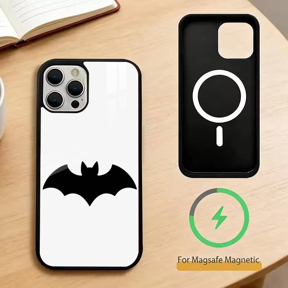 

Bat Spider Pattern Matte Texture Phone Case For iPhone17,16,15,14,13,12,11 Plus,Pro Magnetic with Magsafe Wireless Charging iPhone17Pro